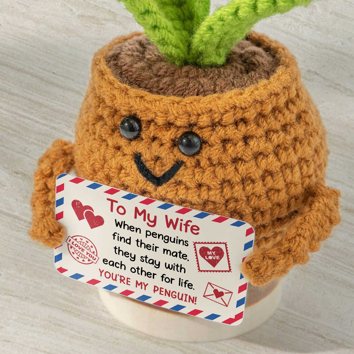 You're My Penguin, Crochet Penguin And Sunflower