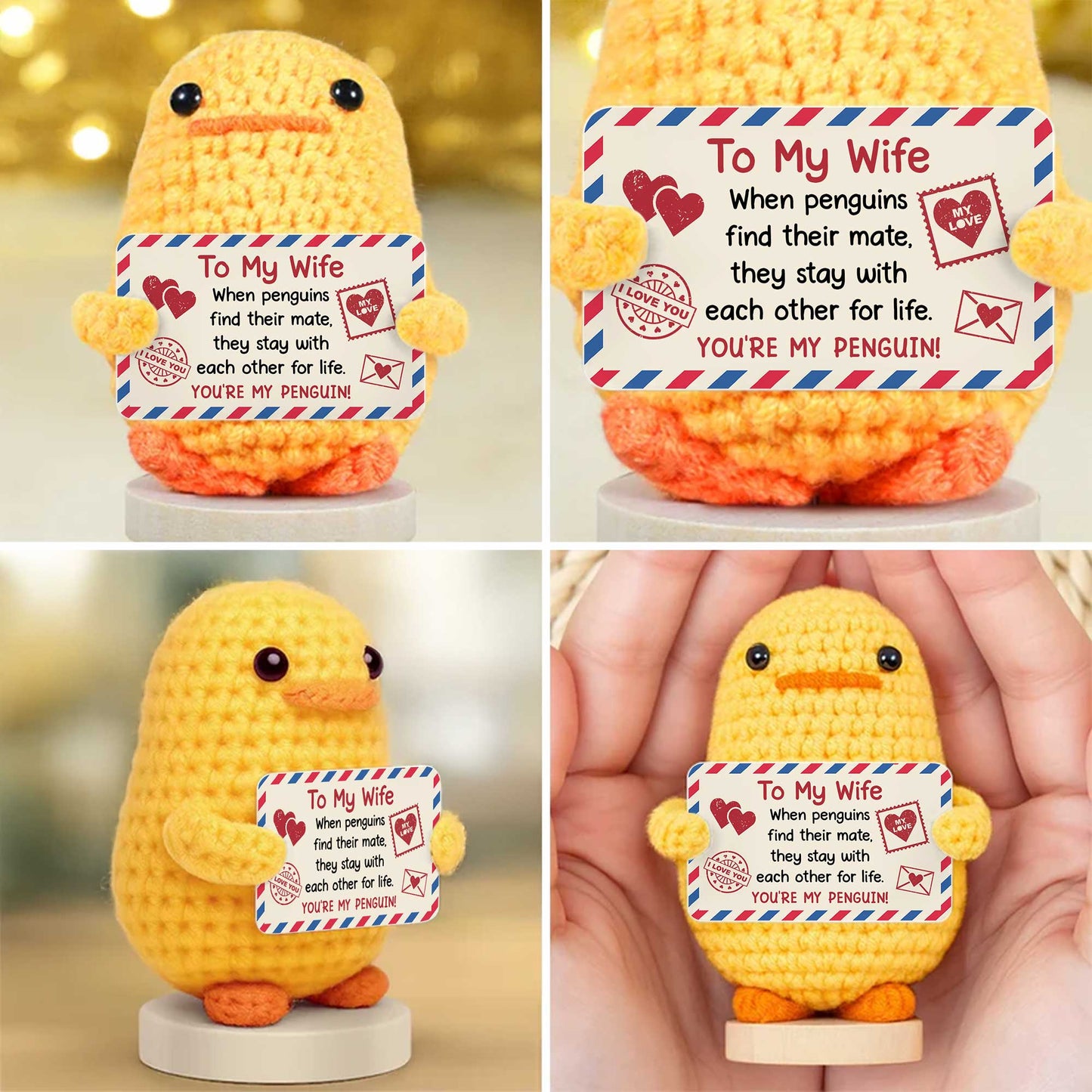 You're My Penguin, Crochet Penguin And Sunflower