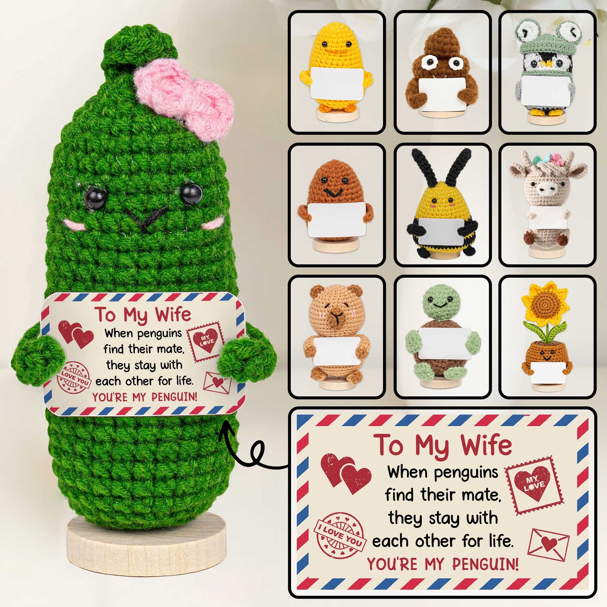 You're My Penguin, Crochet Penguin And Sunflower