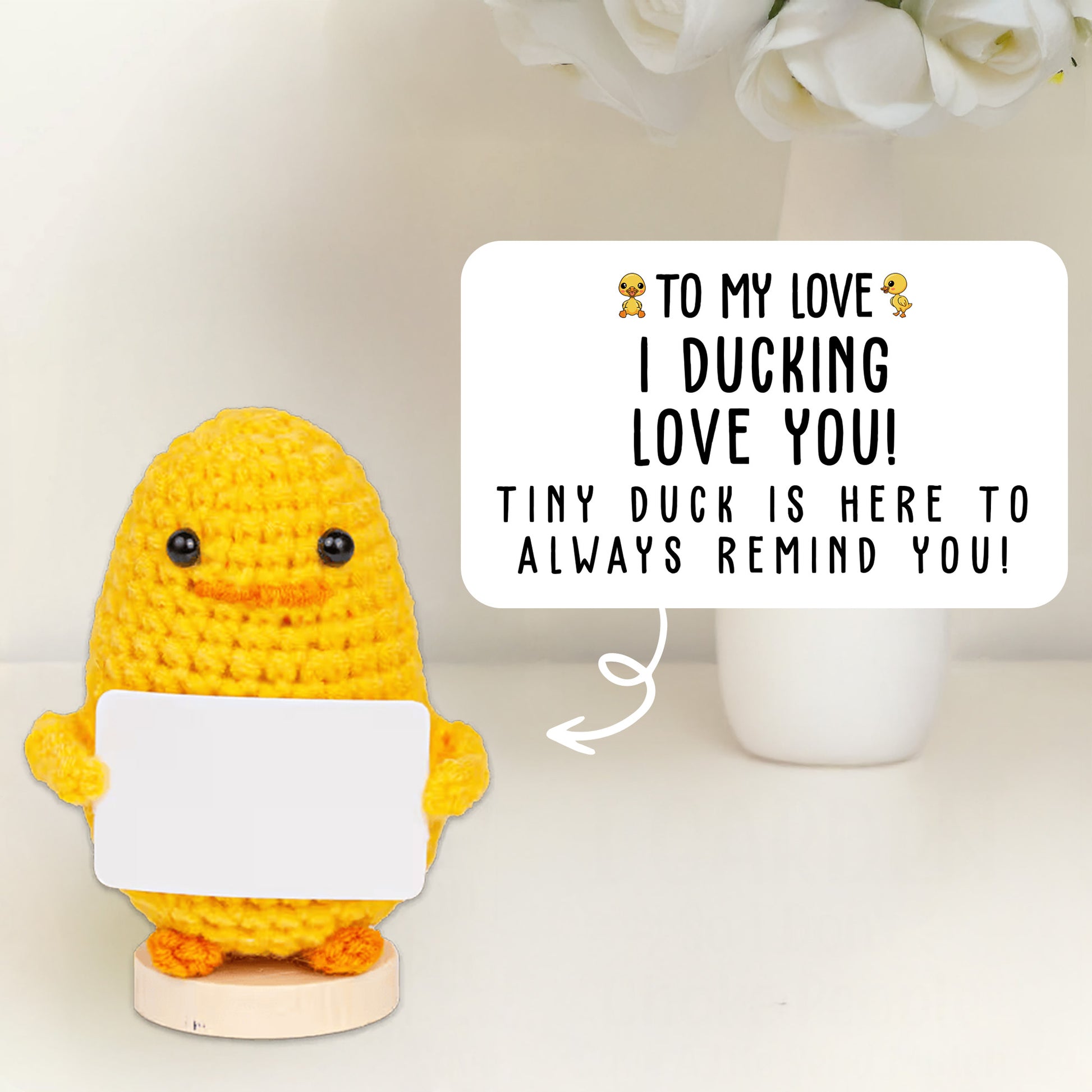 To My Love, I Ducking Love You With Duck And Sunflower