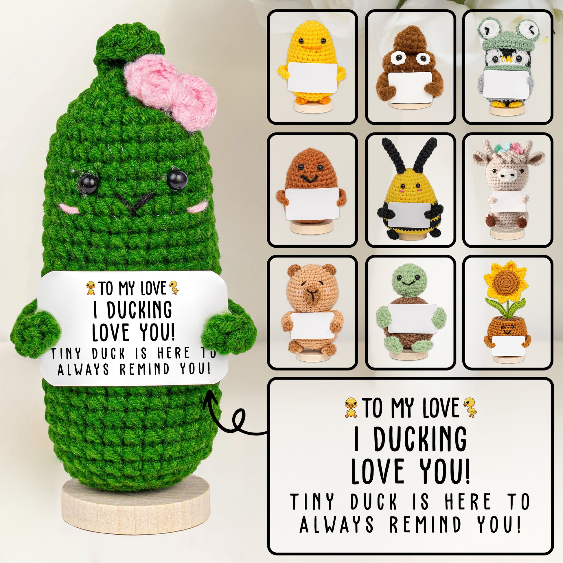 To My Love, I Ducking Love You With Duck And Sunflower