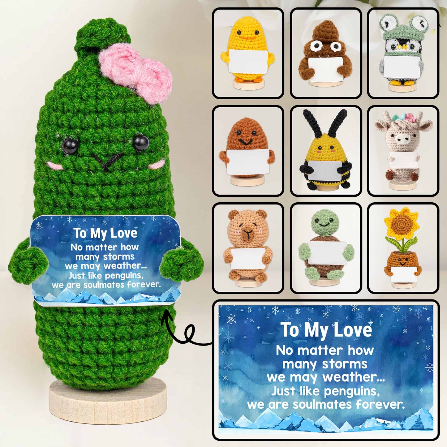 To My Love, Soulmates Forever Crochet Dolls