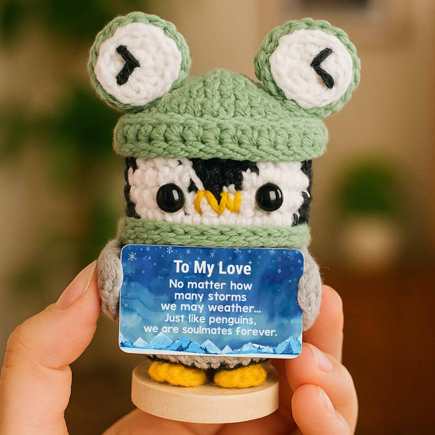 To My Love, Soulmates Forever Crochet Dolls - Crochet Doll With Custom Card - CPL192_CDOLL