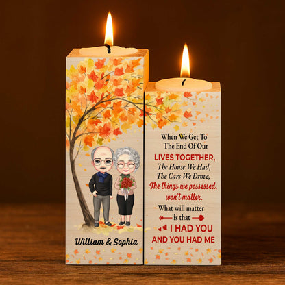 When We Get To The End Of Our Lives Together, Couple And Autumn Leaves