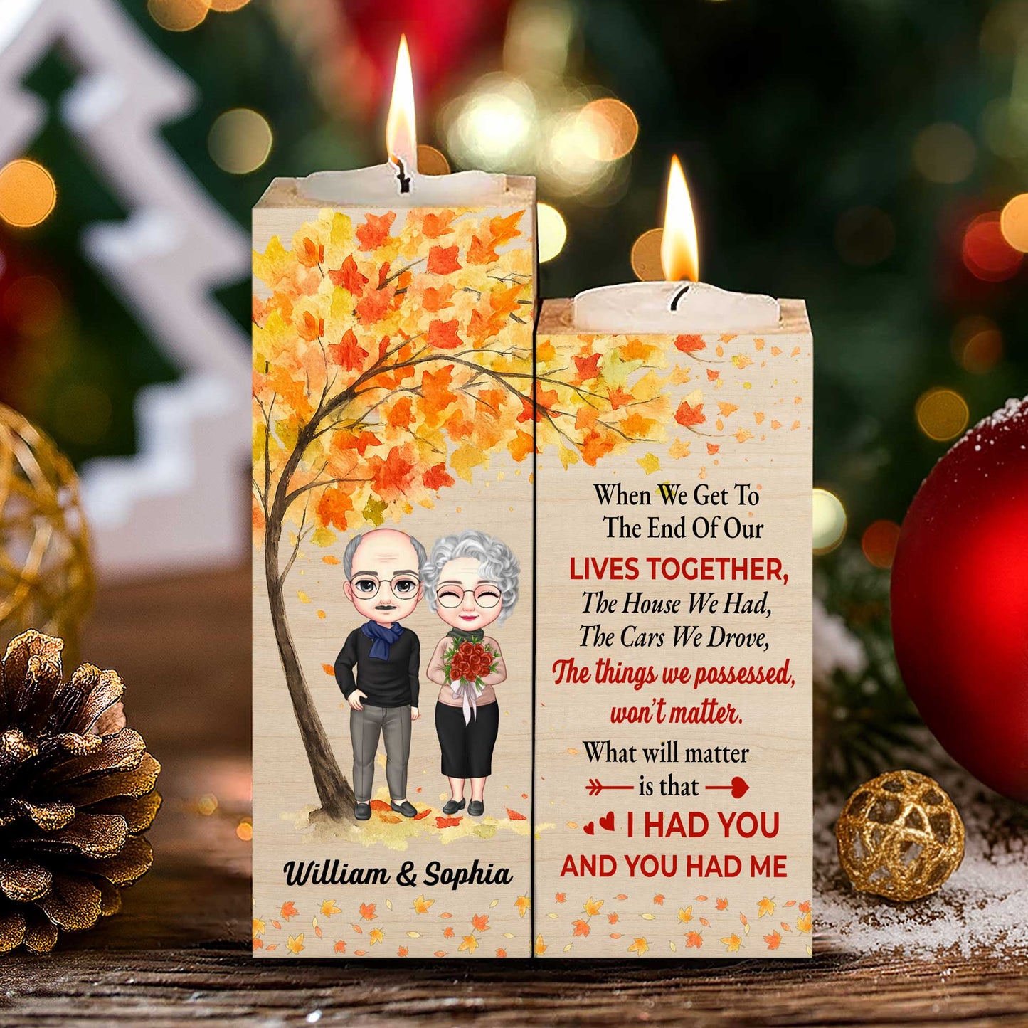 When We Get To The End Of Our Lives Together, Couple And Autumn Leaves