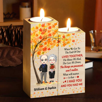 When We Get To The End Of Our Lives Together, Couple And Autumn Leaves