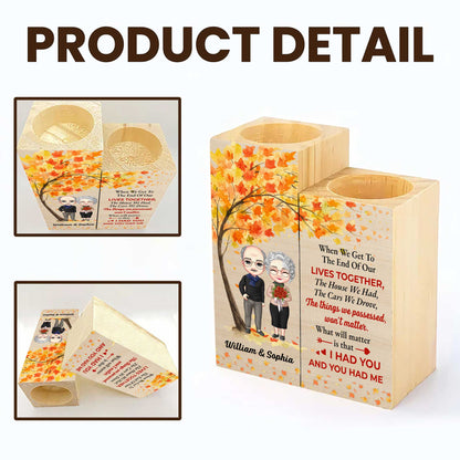 When We Get To The End Of Our Lives Together, Couple And Autumn Leaves