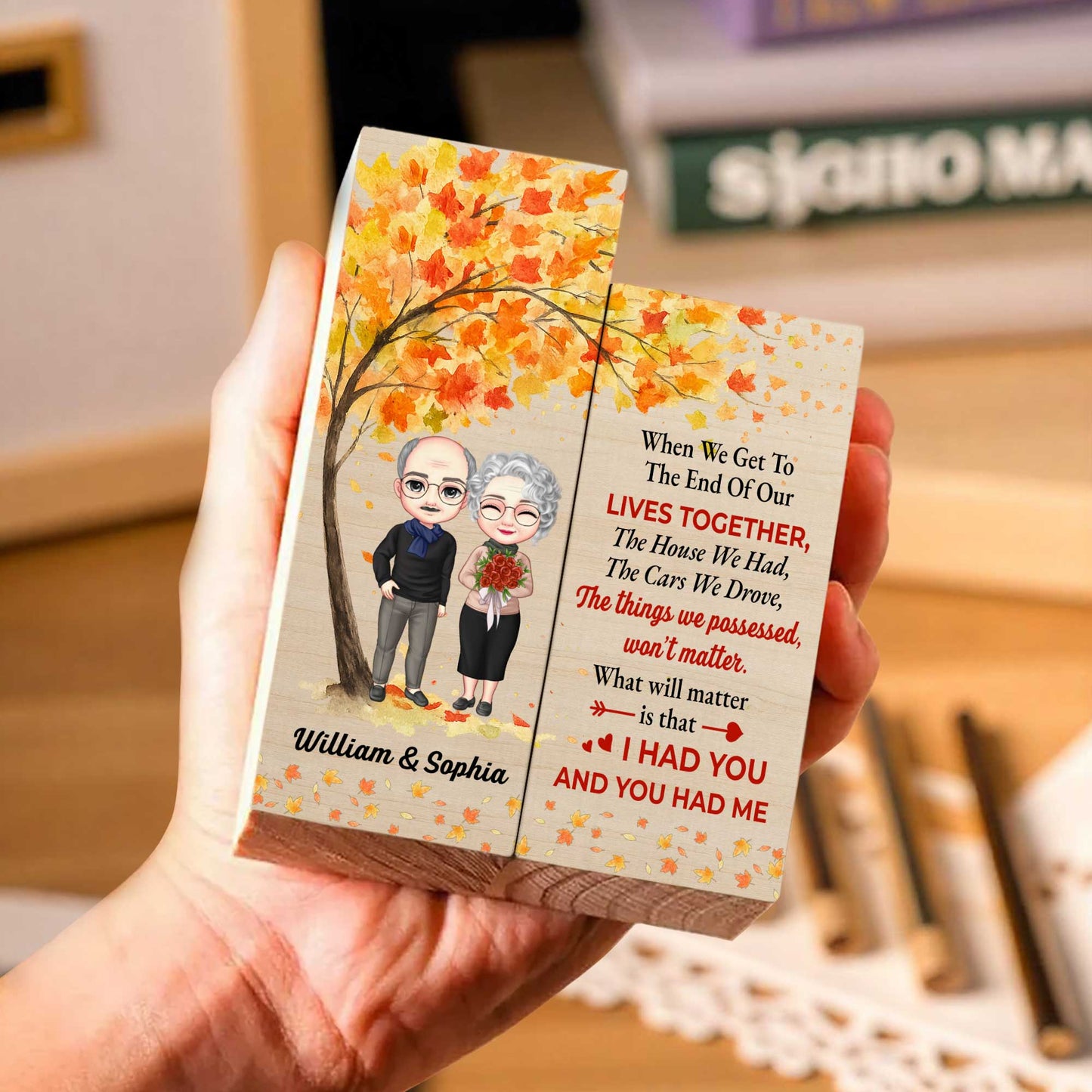 When We Get To The End Of Our Lives Together, Couple And Autumn Leaves