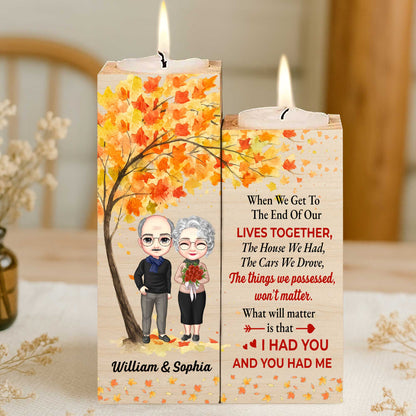 When We Get To The End Of Our Lives Together, Couple And Autumn Leaves