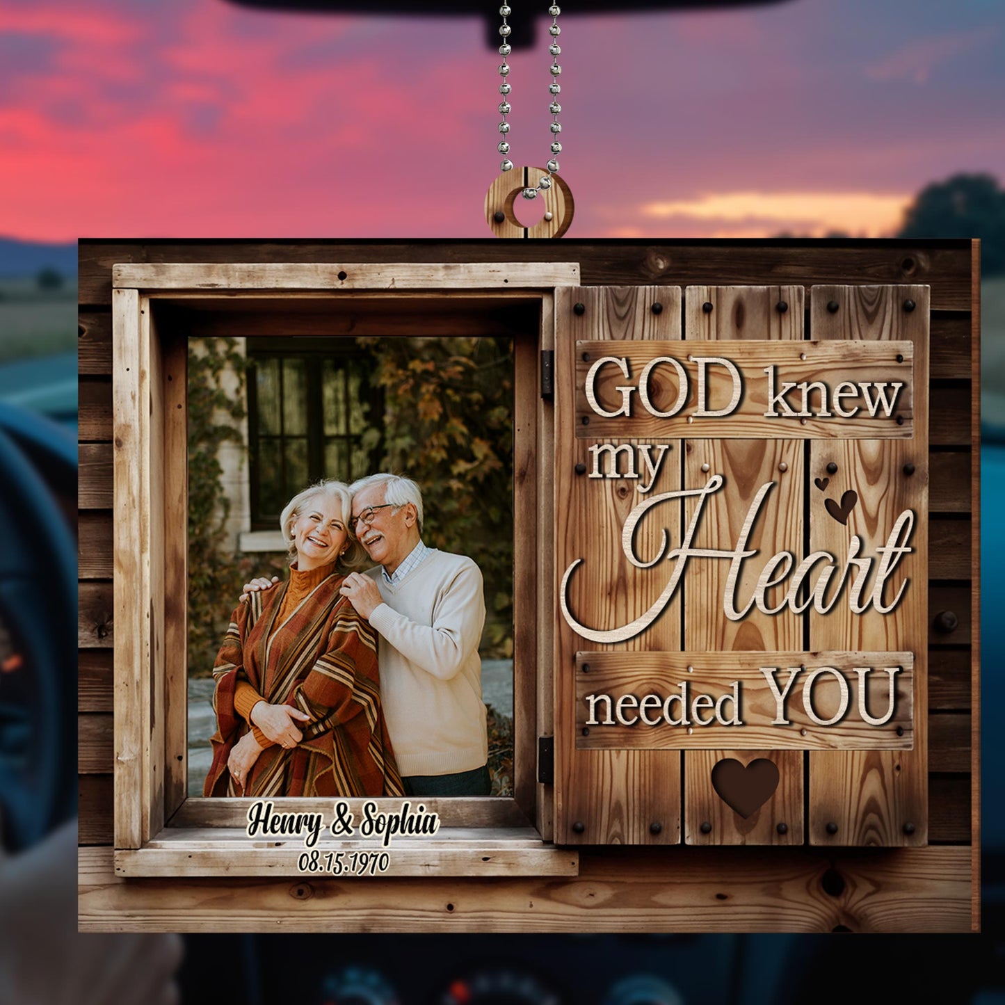 God Knew My Heart Needed You Ornament with Hearts