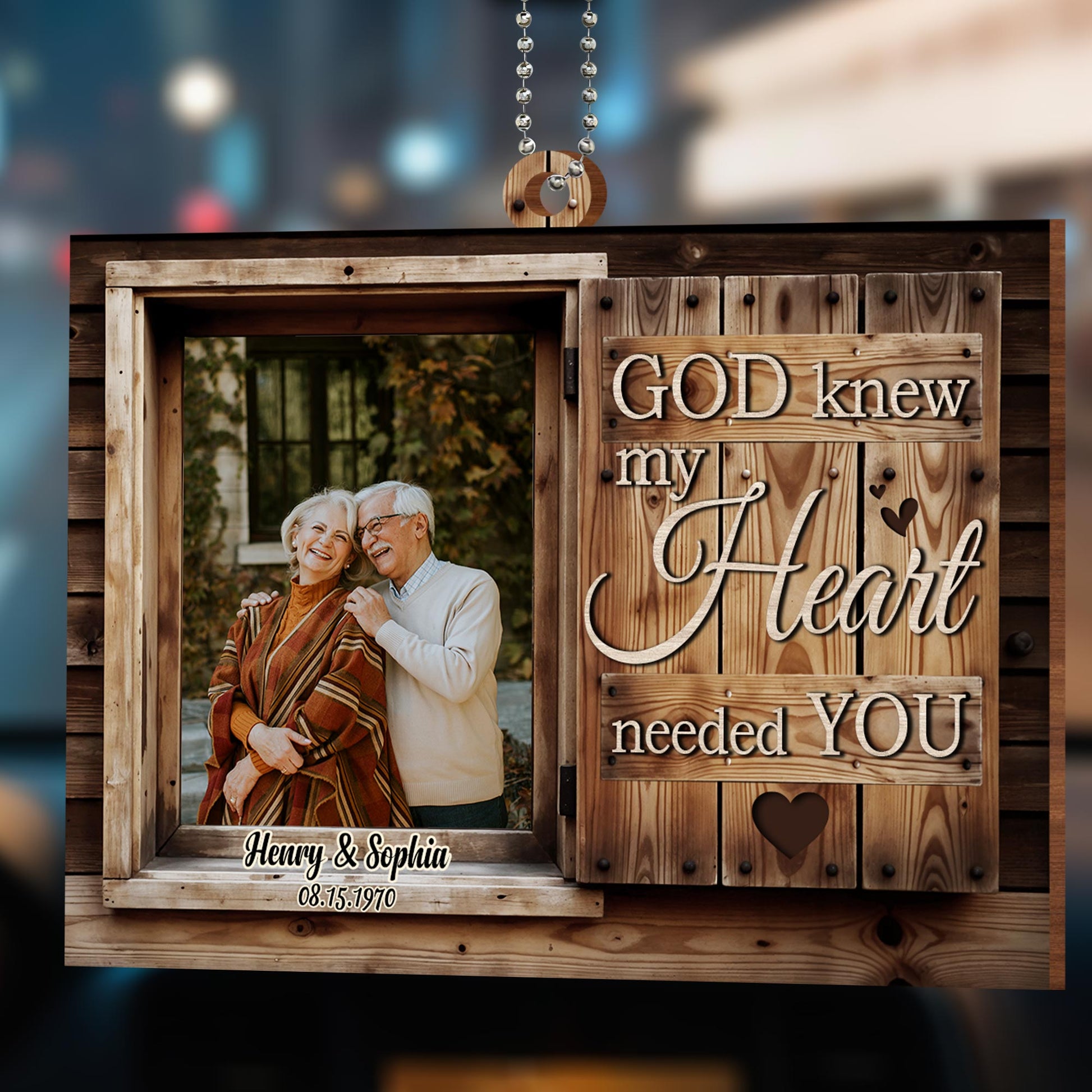 God Knew My Heart Needed You Ornament with Hearts