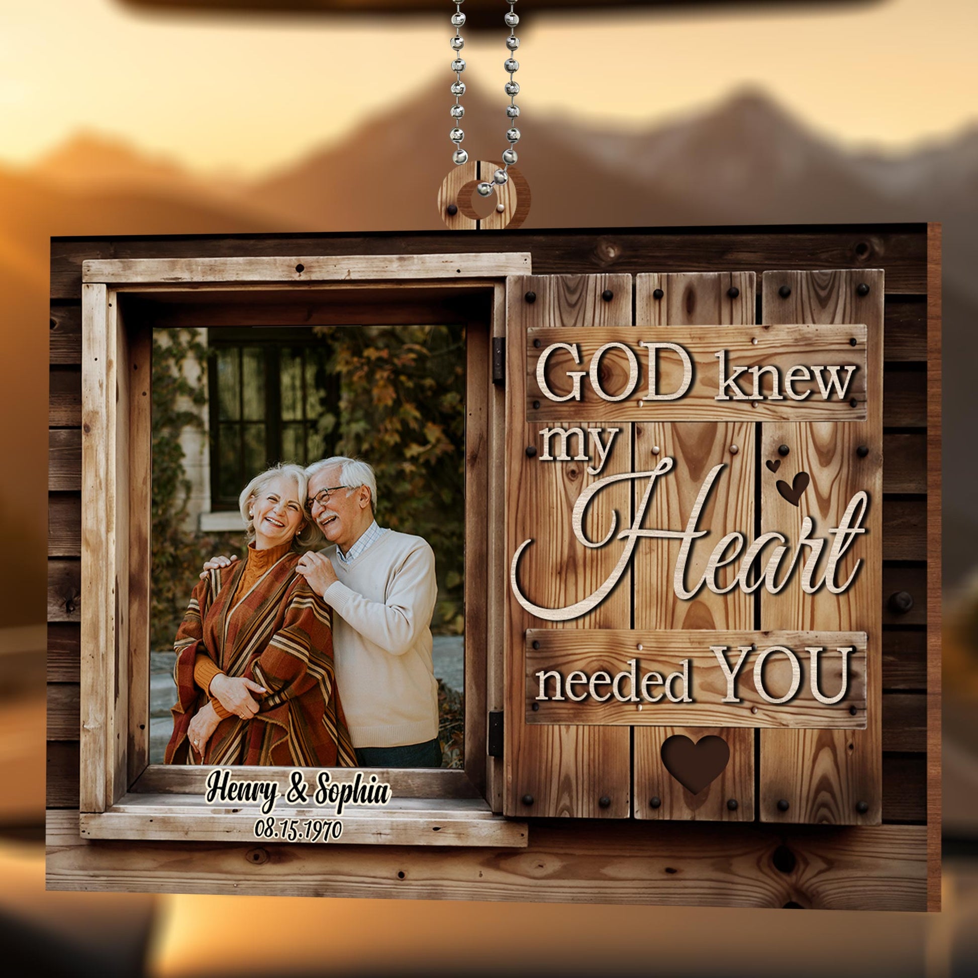 God Knew My Heart Needed You Ornament with Hearts