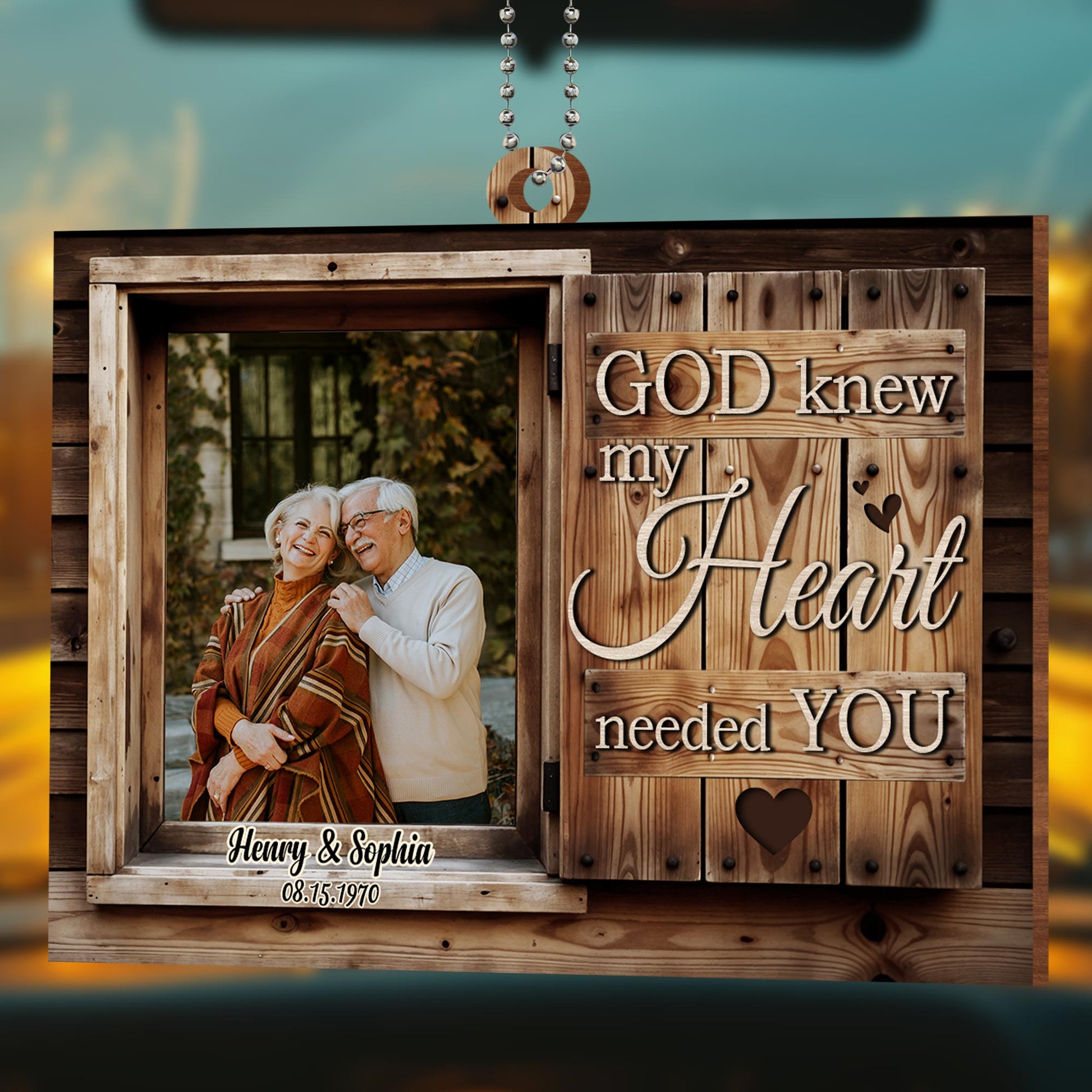 God Knew My Heart Needed You Ornament with Hearts