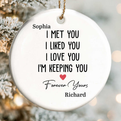I Met You I Liked You I Love You I'm Keeping You, Forever Yours