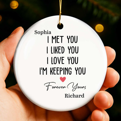 I Met You I Liked You I Love You I'm Keeping You, Forever Yours