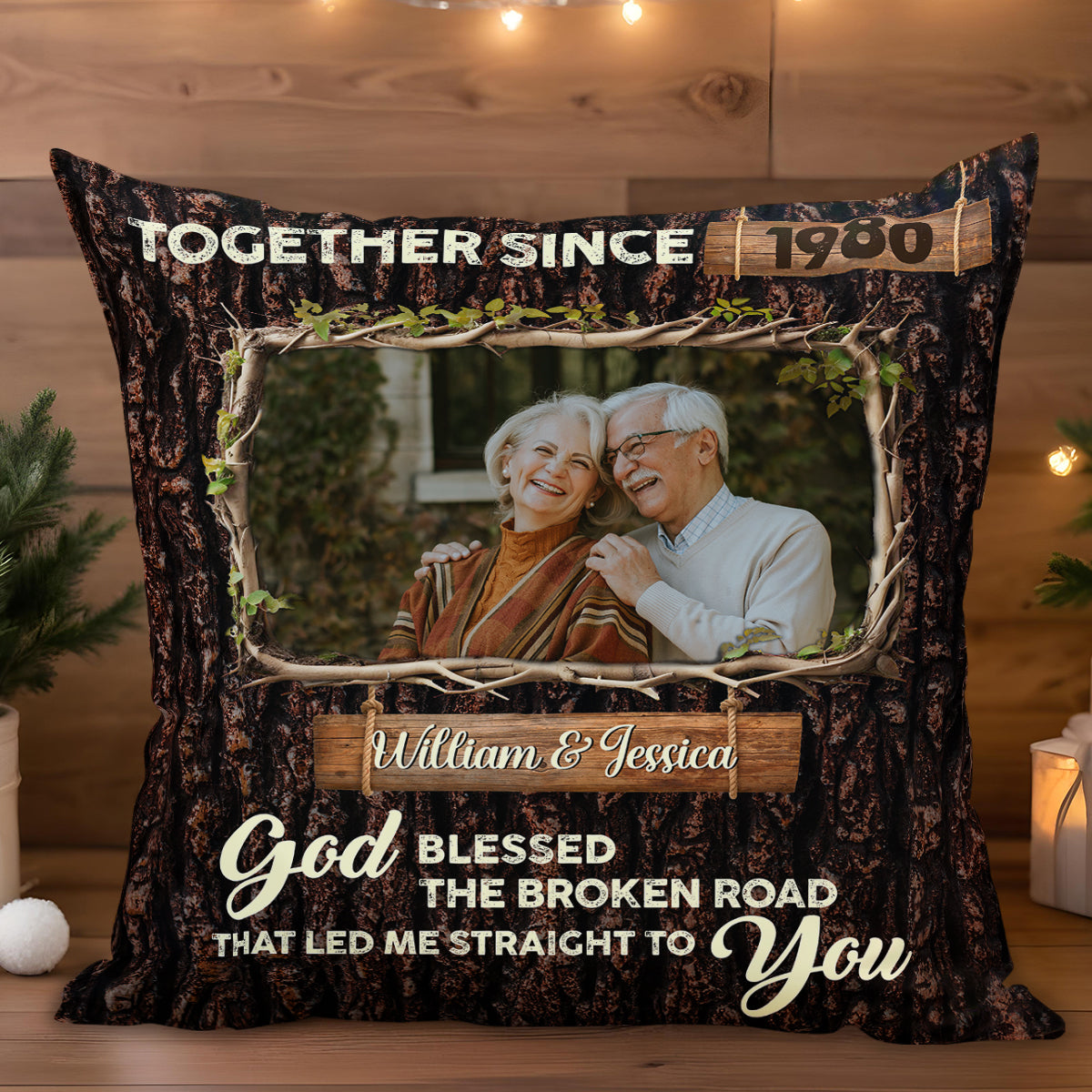 God Blessed The Broken Road, Tree and Wood Texture Design