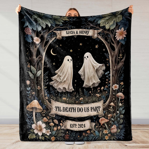 'Til Death Do Us Part Ghosts and Flowers Design