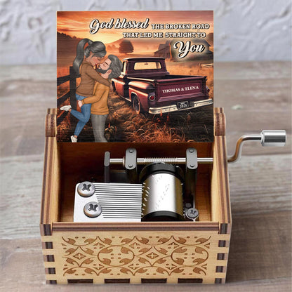 God Blessed The Broken Road That Led Me Straight To You, Vintage Truck Design