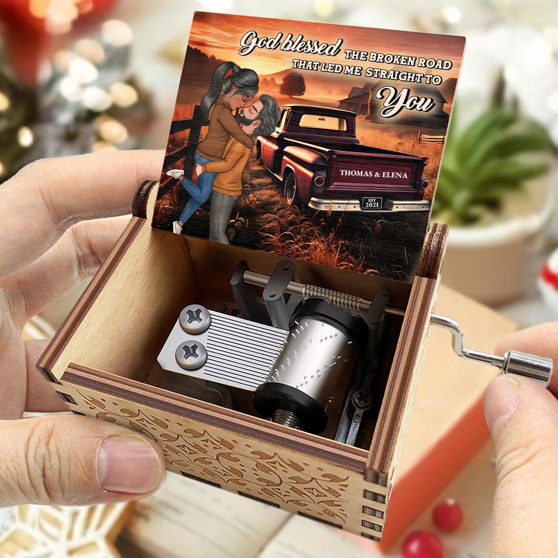 God Blessed The Broken Road That Led Me Straight To You, Vintage Truck Design