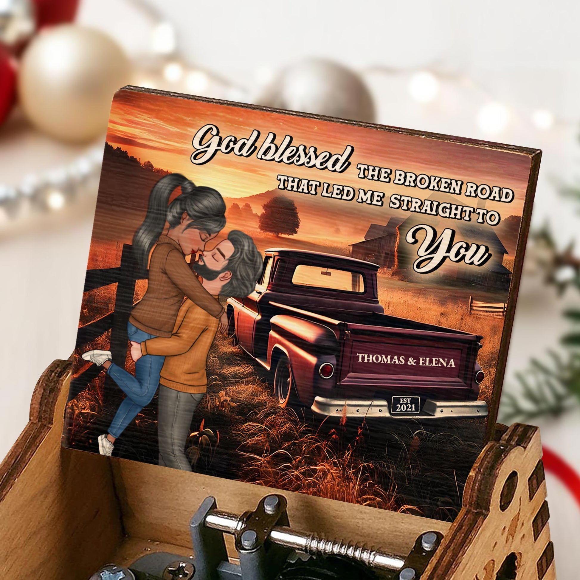 God Blessed The Broken Road That Led Me Straight To You, Vintage Truck Design