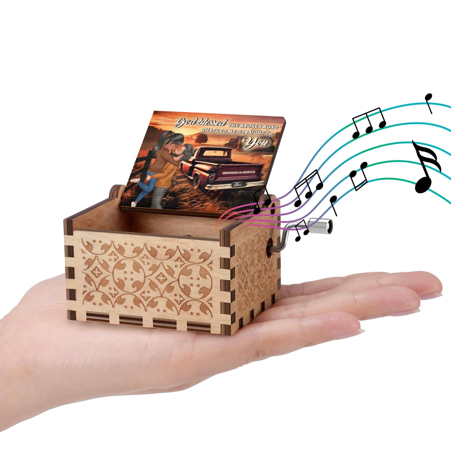 God Blessed The Broken Road That Led Me Straight To You, Vintage Truck Design