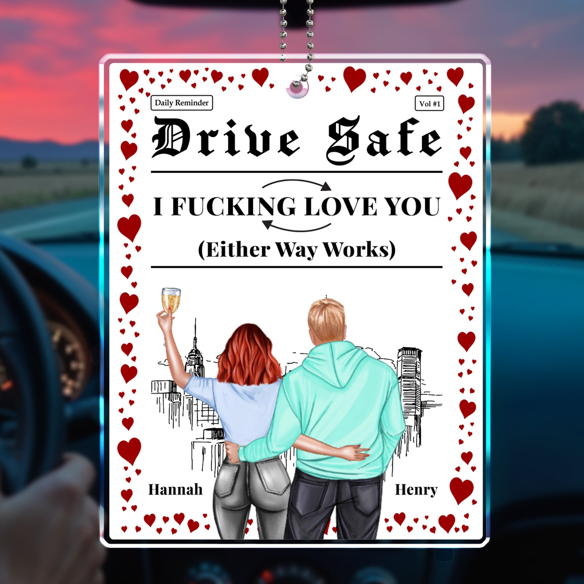 Drive Safe I Effing Love You Romantic Couple Design