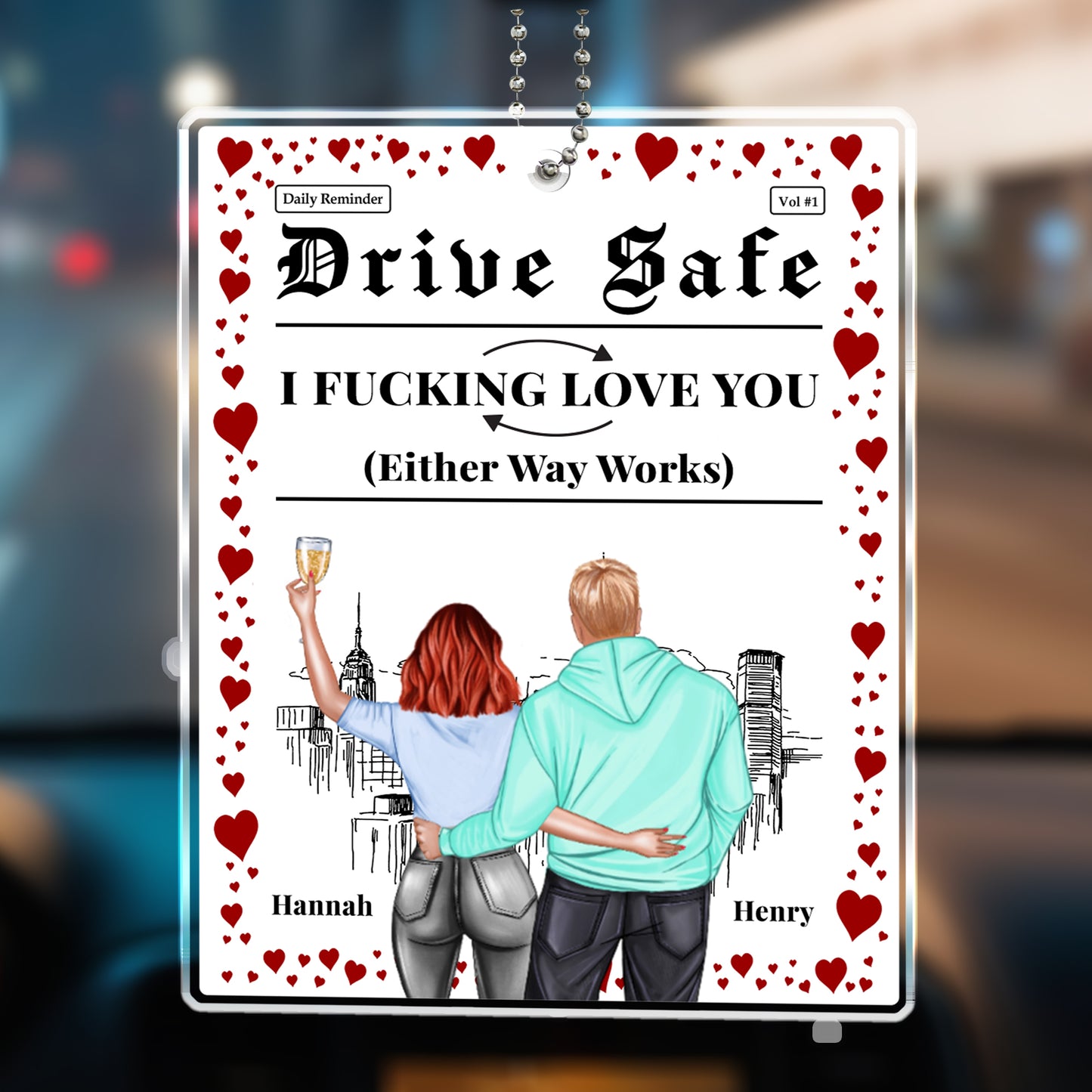 Drive Safe I Effing Love You Romantic Couple Design