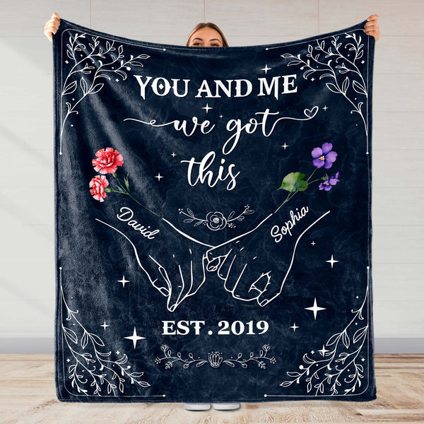 You And Me We Got This Hands And Flowers Design