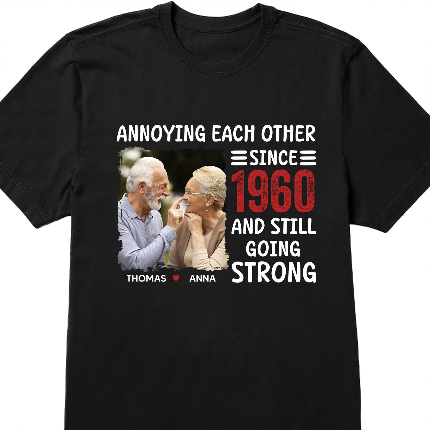 Annoying Each Other Since 1960 And Still Going Strong, Elderly Couple and Heart