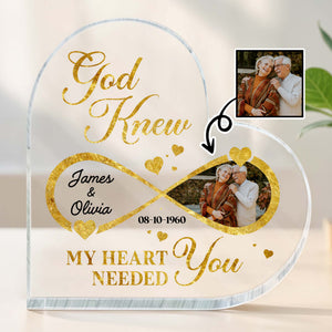 God Knew My Heart Needed You With Hearts And Glitter Design