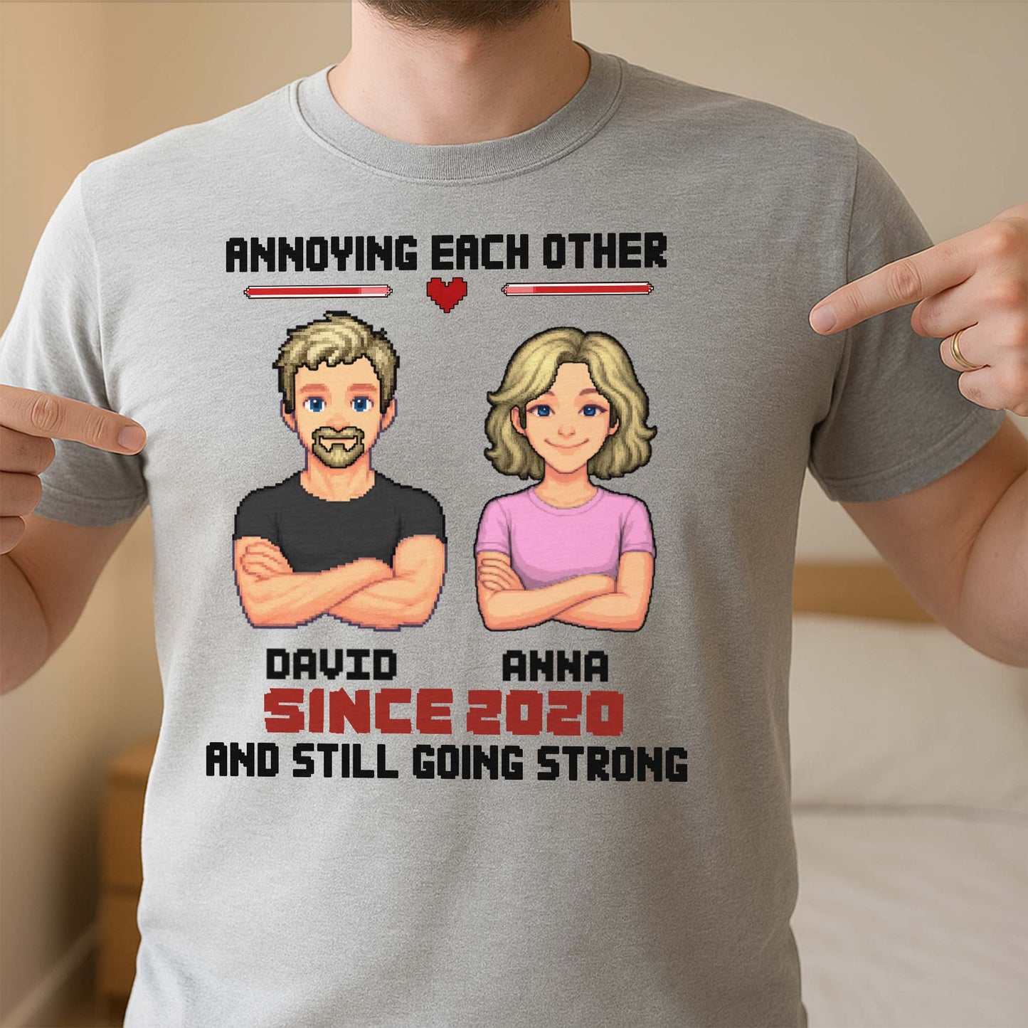 Annoying Each Other Since, Cartoon Couple