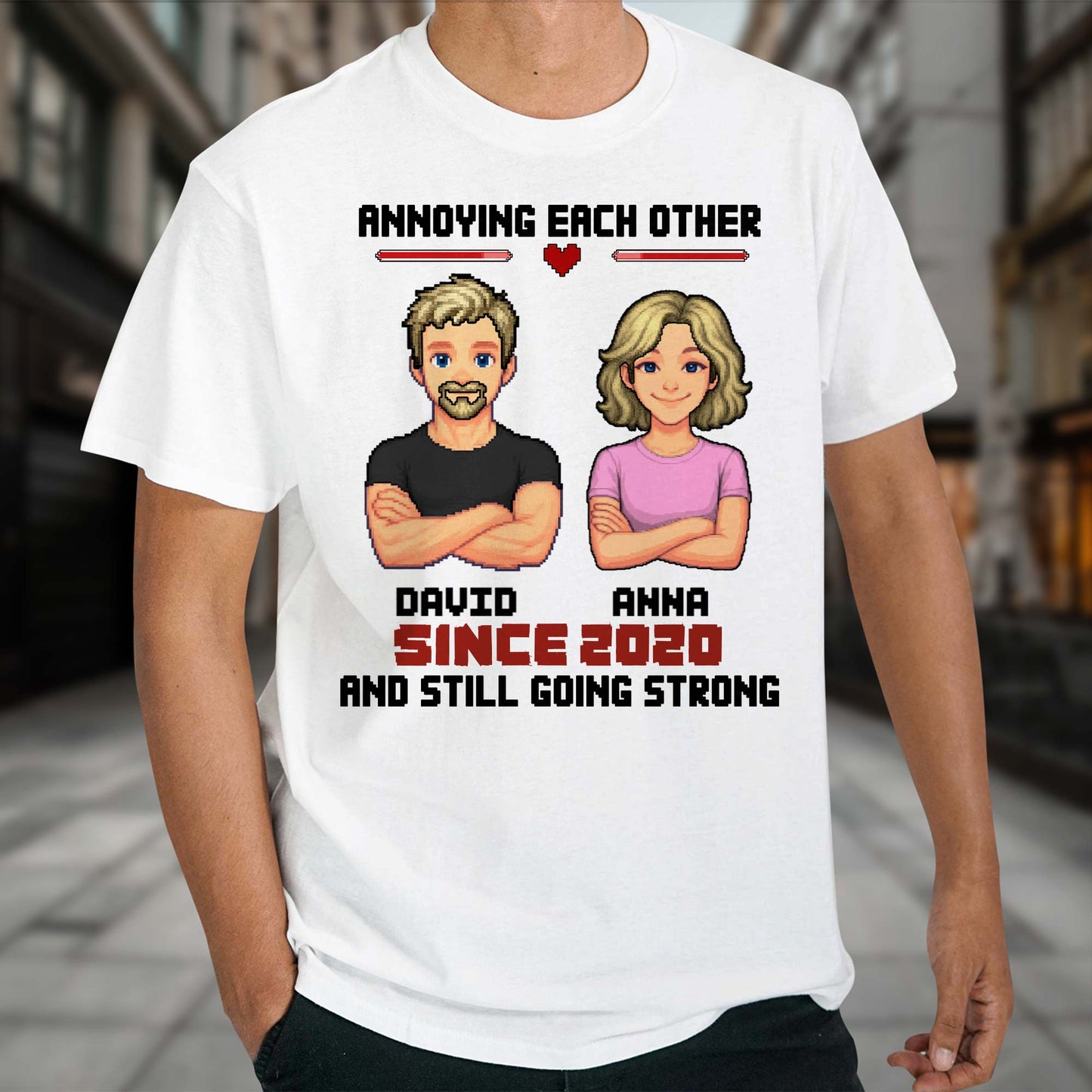 Annoying Each Other Since, Cartoon Couple