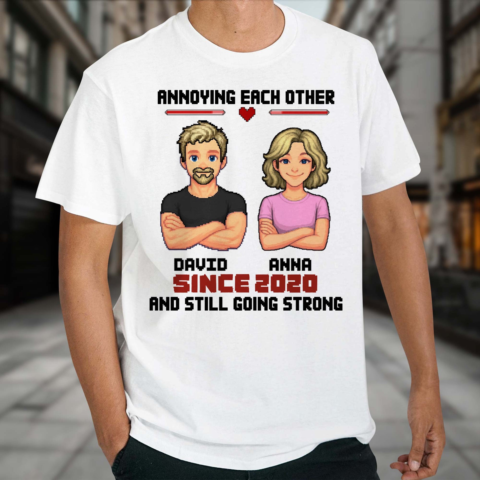 Annoying Each Other Since, Cartoon Couple