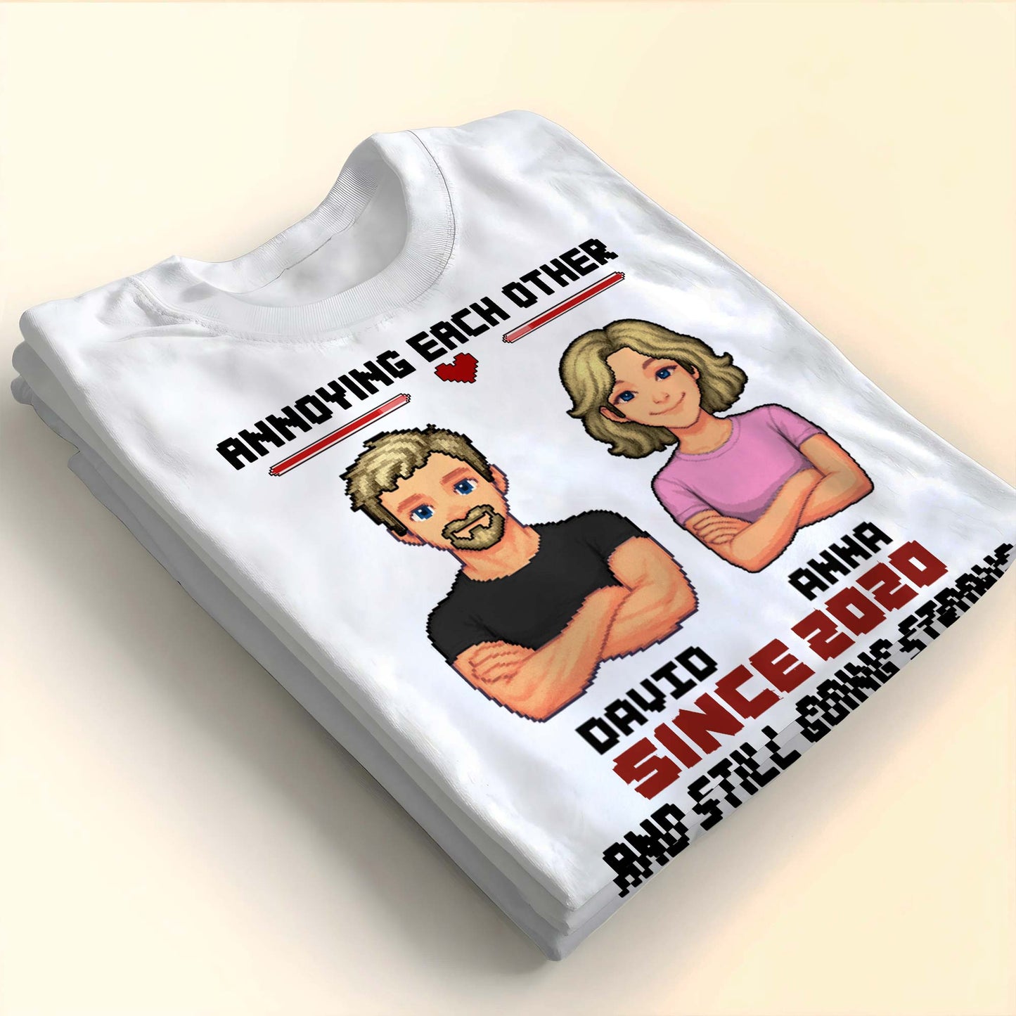 Annoying Each Other Since, Cartoon Couple