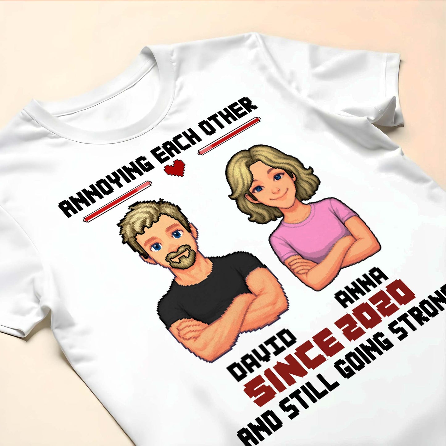 Annoying Each Other Since, Cartoon Couple