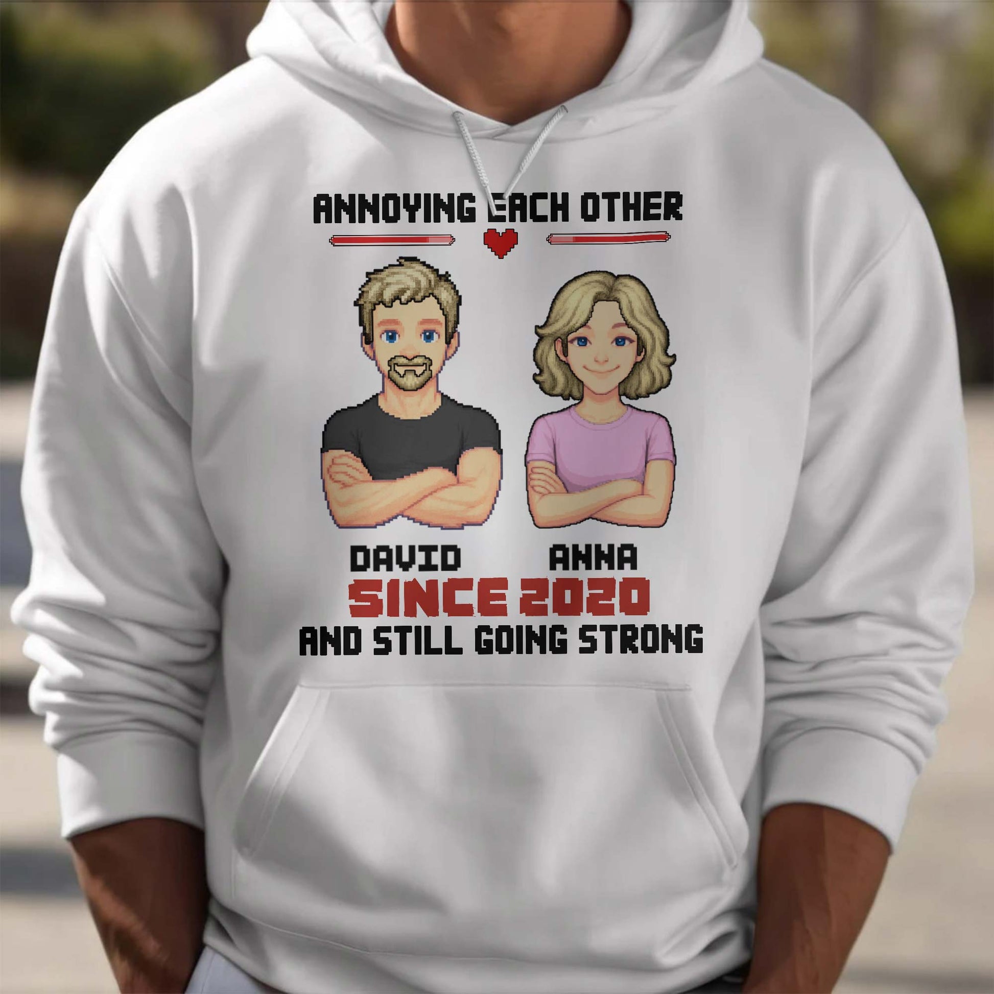 Annoying Each Other Since, Cartoon Couple