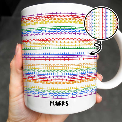 Express Yourself With Colorful Patterns - Personalized Custom Coffee Mug - CPL381_MG