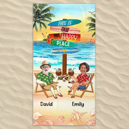 This Is Our Happy Place With Beach And Palm Trees