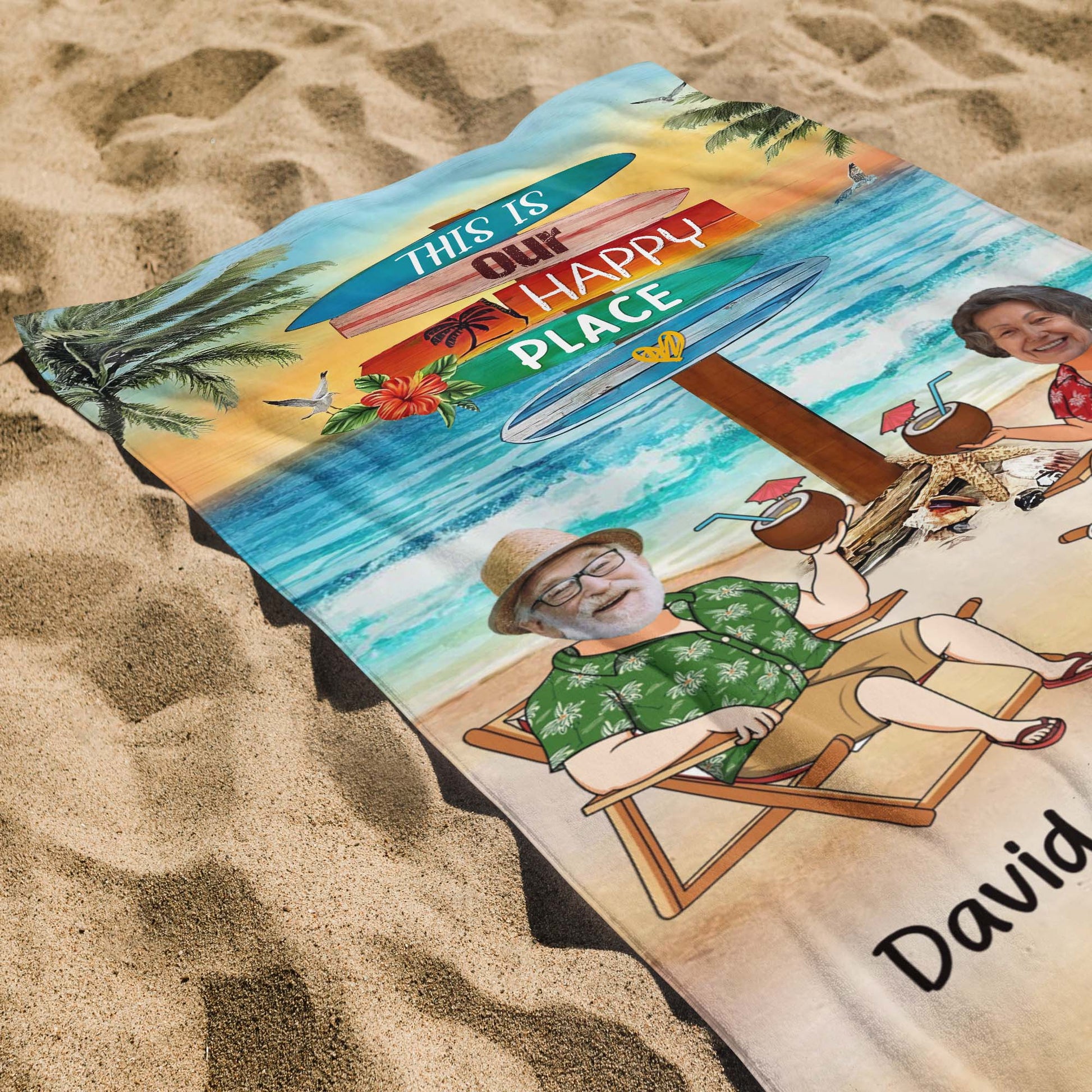 This Is Our Happy Place With Beach And Palm Trees