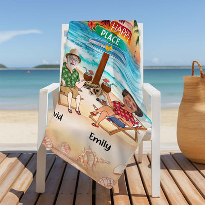 This Is Our Happy Place With Beach And Palm Trees