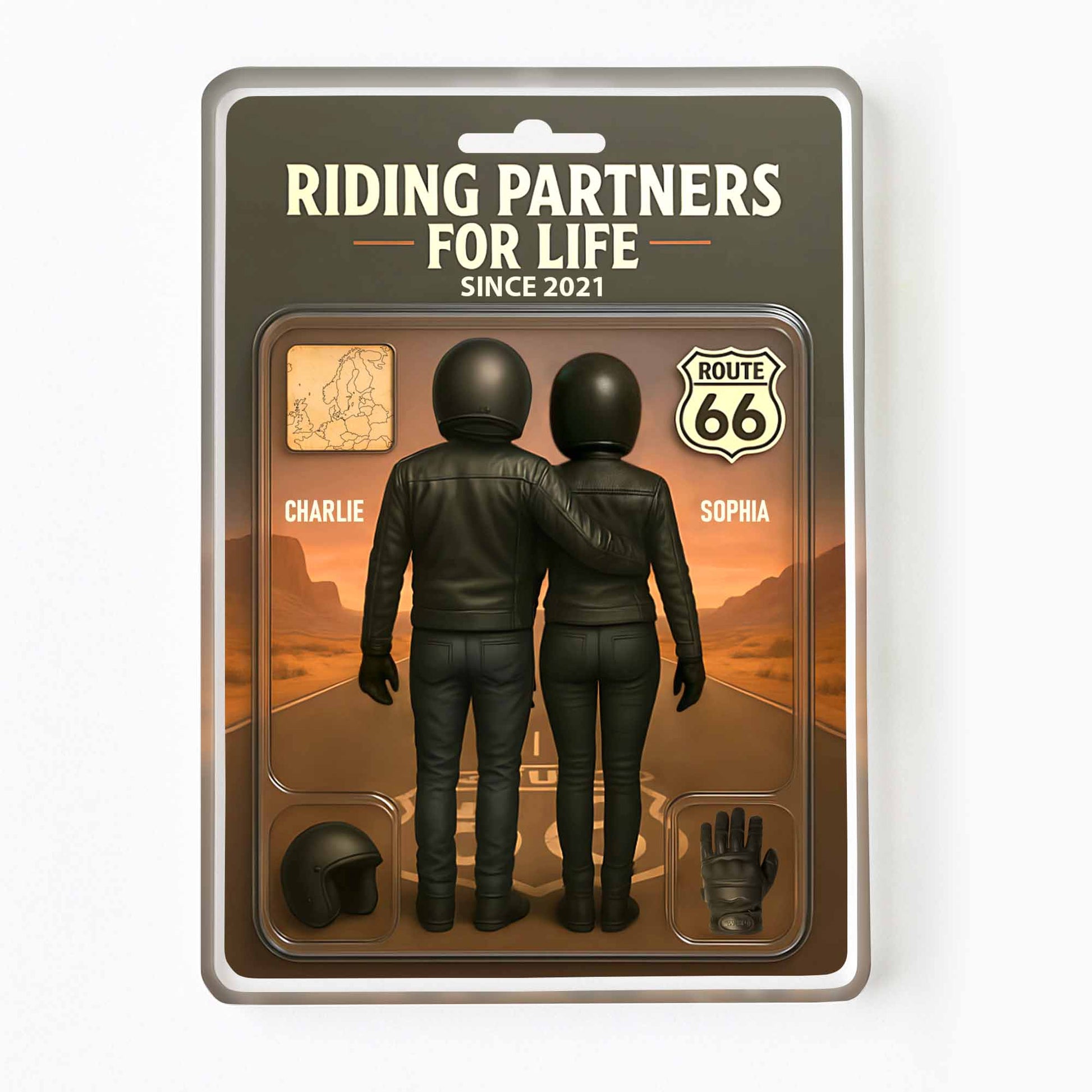 Riding Partners For Life, Motorcycle Gear, Route 66