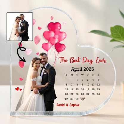 The Best Day Ever With Hearts And Calendar