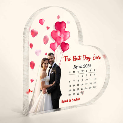 The Best Day Ever With Hearts And Calendar