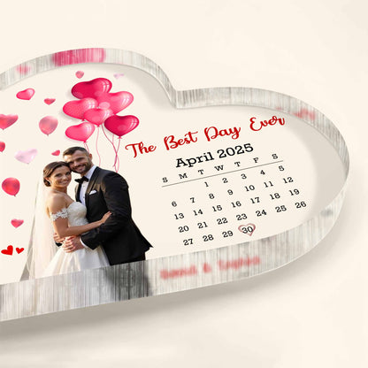 The Best Day Ever With Hearts And Calendar