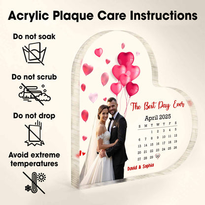 The Best Day Ever With Hearts And Calendar