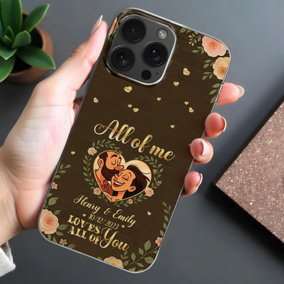 All Of Me Loves All Of You, Hearts And Flowers - Personalized Clear Phone Case - CPL398_PHC