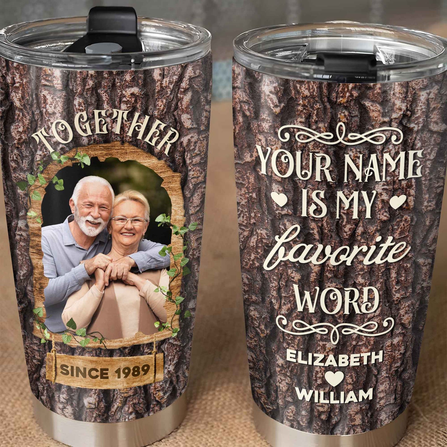 Together Is My Favorite Word Tree Bark Design