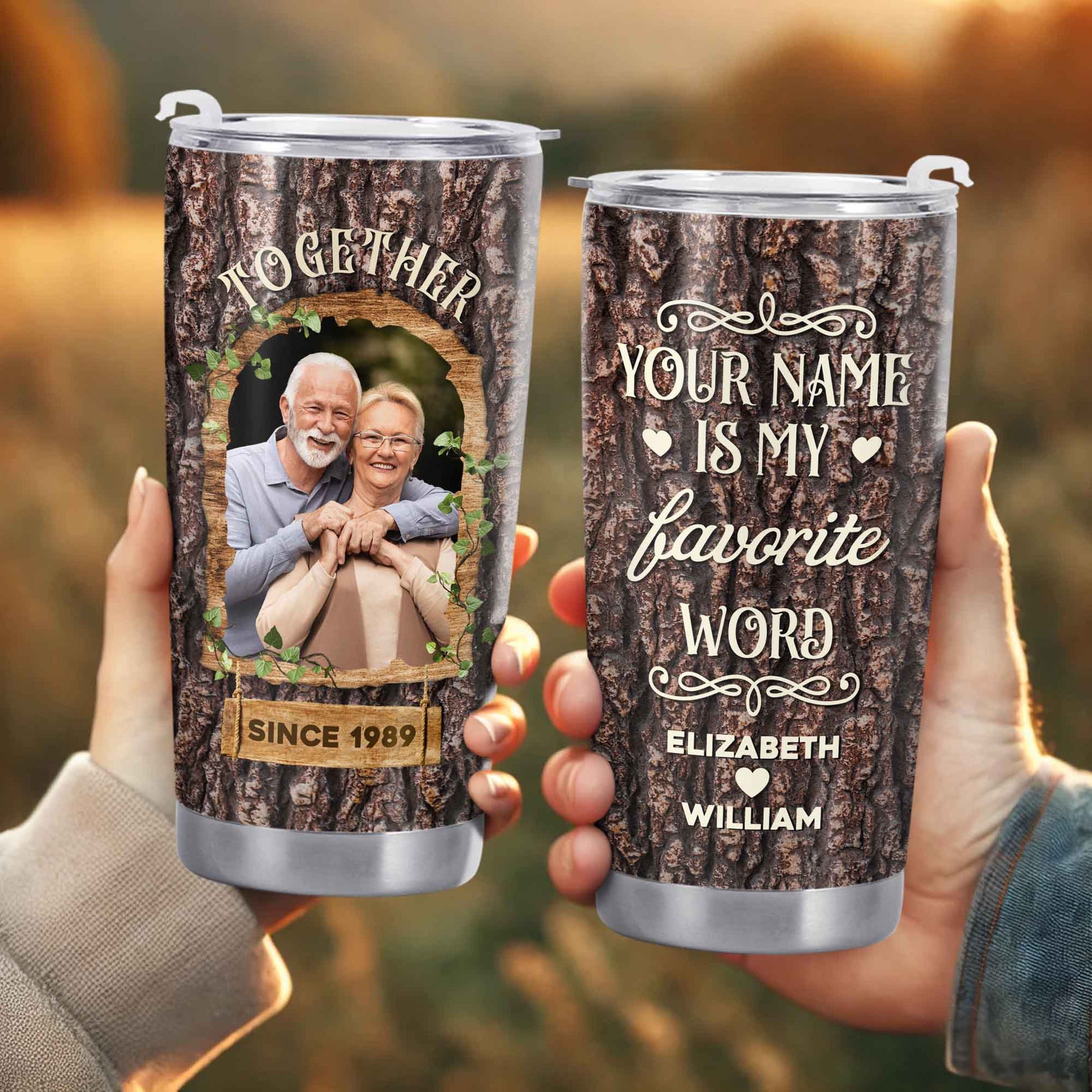 Together Is My Favorite Word Tree Bark Design