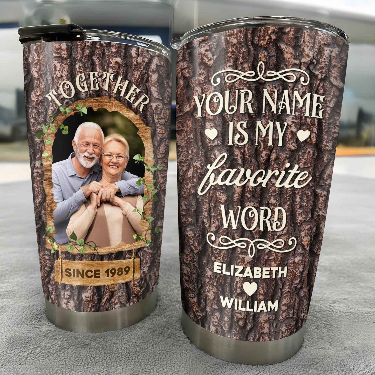 Together Is My Favorite Word Tree Bark Design