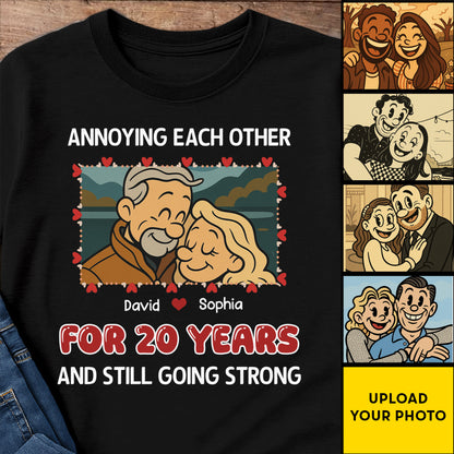 Annoying Each Other, Couple And Hearts Design